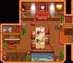 an overhead view of a living room and kitchen in the legend of zeolim