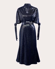 Pedernal Sequin Midi Dress Edeline Lee, Midi Dress Outfit, Sequin Midi Dress, 3d Rose, Draped Top, Early Fall Outfit, Circular Economy, Navy Midi Dress, Dress Shapes