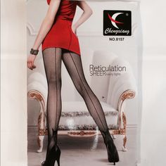 Brand New In A Package Chic High Stretch Black Hosiery, Chic High Stretch Hosiery For Night Out, Chic High-stretch Hosiery For Night Out, Black High Waist Tights For Night Out, High Waist Black Tights For Night Out, Chic Black Stretch Stockings, High Waist Black Legwear For Night Out, Silver Socks, Barre Socks