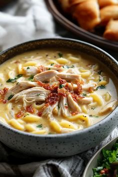 Crack Chicken Noodle Soup Creamy Chicken Bacon Soup, Chicken Soup With Pasta Recipes, Creamy Noodles And Chicken, Cracked Chicken Noodle Soup, Cozy Soups Comfort Foods, Chickfila Chicken Noodle Soup, Chicken Pasta Soup Recipes, Crockpot Creamy Chicken Noodle Soup, Flavorful Chicken Noodle Soup