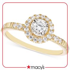 in stock Macy's Wedding Diamond Ring With Accents, Macy's 14k Yellow Gold Diamond Ring, Macy's Brilliant Cut Diamond Ring For Anniversary, Macy's Yellow Gold 14k Diamond Ring, Macy's Brilliant Cut Diamond White Diamond Ring, Macy's Diamond Ring With Prong Setting, Macy's Diamond White Ring With Vvs Clarity, Elegant Macy's Diamond Ring With Accents, Macy's Diamond Rings With Brilliant Cut