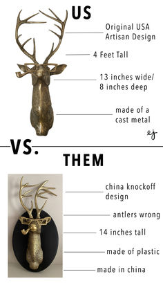 the differences between deer head and antlers are shown in this graphic above it is an info sheet with information about how to use them