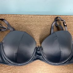 Victoria's Secret Dream Angels Lined Demi Bra Satin Blue Sz 34c New Underwire - Rose Gold Accents On Straps Picture Color Looks More Gray, But It Is More Blue Than Gray. Elegant Blue Bra With Adjustable Straps, Fitted Padded Blue Bra, Blue Push-up Bra With Adjustable Straps, Victoria's Secret Blue Bra With Padded Cups, Blue Padded Cup Bra By Victoria's Secret, Victoria's Secret Padded Blue Bra, Victoria's Secret Blue Padded Bra, Victoria's Secret Blue Partially Lined Bra, Victoria's Secret Stretch Blue Bra