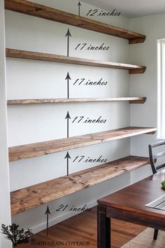 an instagram page for pinterest app showing shelves in the dining room and kitchen