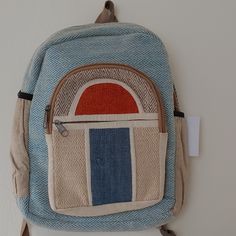 Brand New With Tags! Handmade Backpack With Adjustable Straps, Two Front Zipper Pockets And Two Side Pockets. Great For Hiking, Travel, Concert And Much More. Unisex! Made In Nepal. Dimensions: 34 Cm L And 28 Cm W Handmade Backpack, Handmade Backpacks, Small Backpack, Fabric Art, Nepal, Front Zipper, Zipper Pocket, Adjustable Straps, Hiking