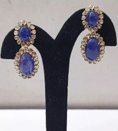 Tanzanite & Polki Diamond Wedding Earrings 14K Gold Platted Sliced Cut Diamond Tanzanite Earring 925 Sterling Silver Personalised Gift idea. Manufacture Country : India * Customization always available for Ring size, metal selection and any type of center stones changes, etc.... * If you want to make your own idea of Jewelry we can do it. Material : 925 Sterling Silver Main Stone : Tanzanite Secondary Gemstone : Polki Gemstone Color : As Seen In A Picture  Gemstone Shape : As Seen In A Picture * Elegant Teardrop Gemstones For Wedding, Elegant Teardrop Wedding Gemstones, Tanzanite Gemstone Earrings For Formal Occasions, Formal Tanzanite Gemstone Earrings, Elegant Handmade Gold Gemstones, Party Yellow Gold Hand Set Earrings, Party Hand Set Yellow Gold Earrings, Gold Teardrop Gemstones For Formal Occasions, Gold Teardrop Gemstones For Formal Events