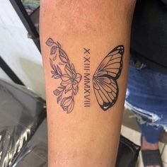 a couple of butterflies on the arm