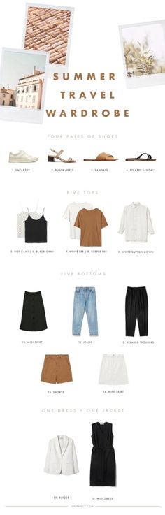 Travel Wardrobe Summer, Travel Capsule Wardrobe Summer, Vacation Fashion, 30 Outfits, Fashion Capsule Wardrobe, Travel Capsule Wardrobe, Mommy Bag, Travel Outfit Summer