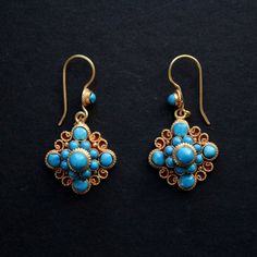 Turquoise Mandala Earrings Victorian Turquoise Gemstone Jewelry, Elegant Hallmarked Turquoise Jewelry, Turquoise Nickel-free Brass Jewelry, Turquoise Gemstone Brass Jewelry, Elegant Turquoise Chandelier Drop Earrings, Victorian Turquoise Hallmarked Jewelry, Victorian Hallmarked Turquoise Jewelry, Elegant Turquoise Pierced Earrings, Blue Ornate Dangle Earrings