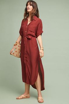 Slide View: 3: Faithfull Majorie Shirtdress Linen Style Fashion, Shirt Dress Outfit, Elegante Casual, Mode Casual, Long Summer Dresses, Looks Chic, Shirtdress, Outfits Casuales, Summer Dresses For Women