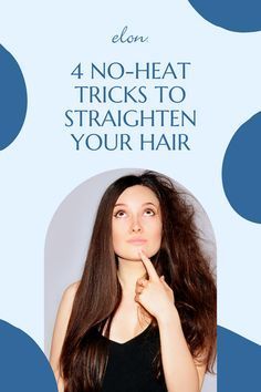 Straight Hair Without Heat, Heat Curls, Straightening Curly Hair, Hair Without Heat, Curls No Heat, Diy Hair Masks, Hair Silky, Heat Styling, Hair Turban