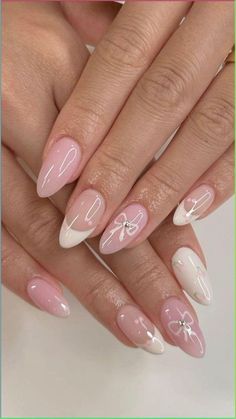 Pink Nails Easy Design, Nails For London, Nails Design Short Square, Nails Design Summer 2024, Cute Almond Nails Design, Trendy Almond Nails, Cute Almond Nails, Paznokcie Hello Kitty