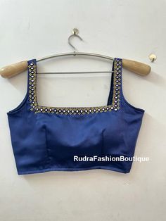 Mirror work Readymade saree blouse for women party wear blouses Fancy sari blouse Blue Blouse Choli Blouse for lehenga Bollywood Crop Top Luxury Blue Blouse Piece For Puja, Blouse For Lehenga, Saree Readymade, Saree Bluse, Lehenga Bollywood, Netted Blouse Designs, Blouse Sari, Navratri Dress, Mirror Work Blouse