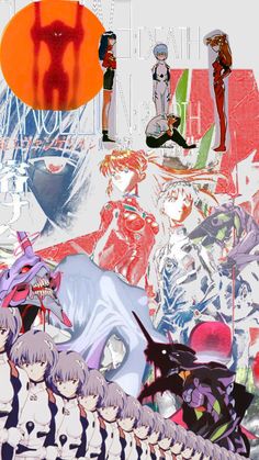 an image of anime characters collaged together