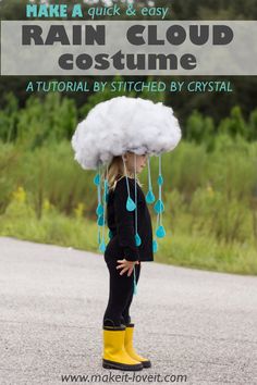 Rain Cloud Costume, Geek Outfit, Cloud Costume, Meme Costume, Spider Costume, Crazy Hat Day, Diy Halloween Costumes For Kids