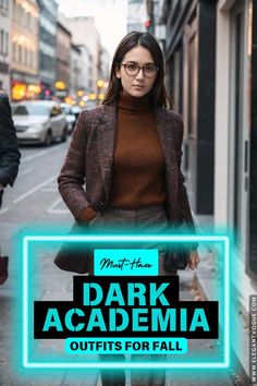 Dark Academia Autumn Outfit Ideas Vintage Academia Outfit, Dark Autumn Outfits, Dark Academia Fall, Vintage Blazers, Dark Academic, Vintage Academia