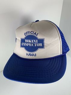 Official Bikini Inspector HAWAII adjustable trucker hat VINTAGE Rare. Trucker Hat Fashion, Vintage Trucker Hat, Us Fashion, Vintage Trucker Hats, Hats Vintage, Trucker Hats, Hat Fashion, Hair Jewelry, Trucker Hat