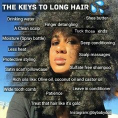 Schul Survival Kits, Natural Hair Maintenance, Long Hair Tips, Natural Hair Care Tips, Types Of Hair, Healthy Natural Hair