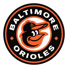 the baltimore orioles logo is shown in an orange and black circle