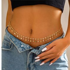 Belly Chain Waist Chain Gold Tone New Stars Rhinestones Brand New With Tags. Item As Shown In Photos. Fast Ship - 1 Day Handling. Happy To Answer Questions You May Have. Chain Body Jewelry, Purple Pendant Necklace, Future Vision, Thick Chain Necklace, Female Pilot, Stone Statement Necklace, Jewelry Summer, Chain For Women, Estilo Boho Chic