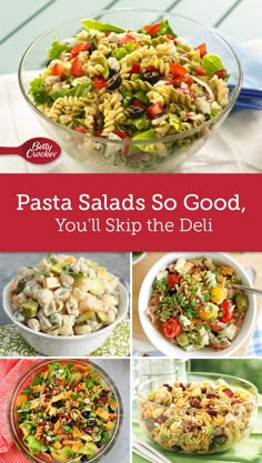 the cover of pasta salads so good, you'll skip the deli