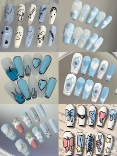 Kutek Disney, Fake Nails Designs, Hello Nails, Mosh Pit, Cute Simple Nails, Really Cute Nails, Nail Idea