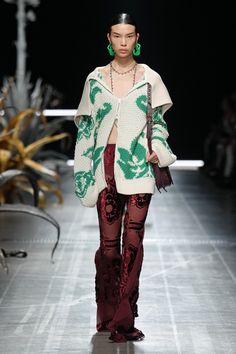 2025 Spring Summer, Trendy Fall Fashion, Spring Runway, Moda Outfit, Green Tone, Milano Fashion Week, Knitwear Fashion