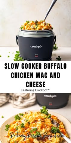 buffalo chicken mac and cheese in a small crockpot. Crockpot Lunch Crock Recipes, Lunch Crock Pot Recipes, Personal Crock Pot Recipes, Slow Cooker Lunch Ideas, Lunch Crock Recipes, Crockpot Lunch Box Recipes, Portable Crockpot Meals, Mini Crock Pot Lunch Recipes, Crockpot Lunchbox Recipes