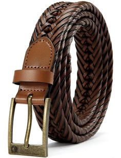 PRICES MAY VARY. Customizable Fit: Handcrafted woven leather belt offers versatile buckle placement. Over 100 holes at 1/4" intervals ensure all-day comfort. Versatile Daily Wear: Elevate your casual, jeans, dress and business attire effortlessly with our 1 1/8" wide braided belt, suitable for both genders. Timeless Gifting: Choose Chaoren for a genuine leather comfort belt experience. Adjustable, elegantly packaged, and effortlessly stylish. Unmatched Durability: Enjoy the soft touch of leather Braided Belts, Belt For Dress, Elegant Packaging, Tan Belt, Nice Belts, Belts For Men, Braided Leather Belt, Belt For Men, Traje Casual