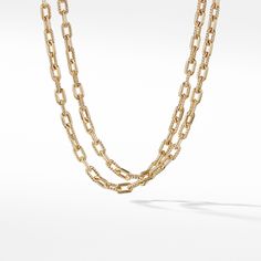 18-karat yellow gold • Necklace, 6mm • Push clasp Bold Necklace, Yellow Gold Necklace, Jewelry Brand, Yellow Gold Chain, American Design, Chain Link Necklace, High Jewelry, David Yurman, Link Necklace