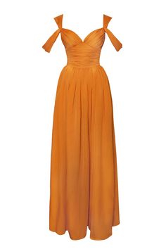 Introducing the Jelani dress, a vibrant orange masterpiece crafted from luxurious mesh fabric and fully lined for ultimate comfort. Featuring a sweetheart neckline with a secure non-slip strip, this dress ensures a confident fit. The high waistline accentuates your figure, while the elegant draping adds sophistication. A dramatic high slit provides a striking finish, making this dress perfect for formal occasions where modern style meets timeless elegance. Materials: Silk Pleated Length from und Pastel Orange Bridesmaid Dresses, Formal Orange Dress, Burnt Orange Formal Dress, Pleated Dress Formal, Orange Wedding Guest Dress, Orange Vintage Dress, Basque Waist Dress, Cute Orange Dress, Boston Ballet