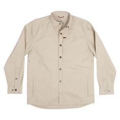 farmhand cotton overshirt shirt jack button farm jacket ranch jacket ivory Khaki Outdoor Shirt With Button Closure, Khaki Button-up Top For Outdoor, Khaki Buttoned Tops For Outdoor, Solid Outdoor Shirt With Buttons, Solid Buttoned Shirt For Outdoor, Khaki Winter Outdoor Shirt, Winter Outdoor Khaki Shirt, Button-up Tops With Pockets For Outdoor, Long Sleeve Tops With Pockets For Outdoor Work