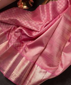 Pink Saree Silk, South Indian Bride Saree, Half Saree Designs, Saree Models