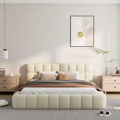 Elegant Design for Any Home Decor: Embrace sophistication with our platform bed, featuring a unique and eye-catching design on the headboard, footboard, and side rails. Upholstered in premium linen fabric, this bed is not just a piece of furniture, but a statement of elegance for your bedroom. rder Now on Wayfair: Add this exquisite Upholstered Platform Bed to your cart today and step into a world of elegance and unparalleled comfort in your bedroom. Ivy Bronx Color: Beige | Ivy Bronx Katence El Bed With Upholstered Headboard, Queen Platform Bed, Upholstered Platform Bed, Upholstered Headboard, Bedroom Bed, Platform Bed, Bronx, Bedroom Furniture, Elegant Design