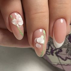 Orchid Nails, 3d Acrylic Nails, Flowers Nails, Flower Simple, 3d Nail Designs, Unghie Nail Art, Gel Polish Manicure, Nail Design Ideas, Super Nails