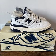 Worn Ald New Balance 550 Navy / White 100% Authentic Comes With Extra Laces And Original Box Released In 2020 New Balance 550 Blue, 550 New Balance, Leon Dore, Balance 550, Aime Leon Dore, New Balance Men, Navy White, Accessories Men, Shoes Athletic