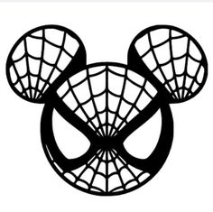 the head of spider - man in front of a white background with black outlines