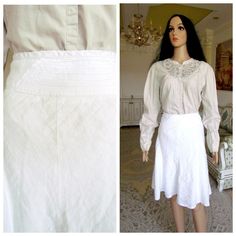 "White Linen skirt womens skirt White skirt midi skirt retro skirt holiday skirt Hippie skirt summer skirt classic skirt M height of the woman in the photo - 180 cm Please refer to photos for details of condition. Condition: very good vintage Measurements: Length: 60 cm/23.6\" Waist 86 cm/33.9\" Hips: FREE Size M note The color on the pictures may vary due to monitor settings and light reflections. Ready to ship Please do not hesitate to contact with me for any questions. Thank you for shopping White Skirt Midi, White Linen Skirt, Holiday Skirt, White Cotton Skirt, Hippie Skirt, Victorian Blouse, White Long Skirt, Holiday Skirts, Bridal Skirts