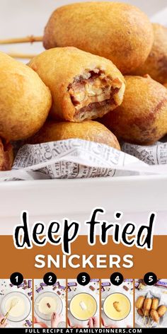 deep fried snickkers are an easy appetizer recipe