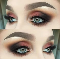 Grey Smokey Eye Makeup, Makeup Look Ideas, Eye Makeup Glitter, Grey Smokey Eye, Eye Ideas, Grey Eyes, Charming Eyes, Smoky Eyes