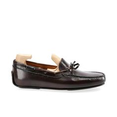 DRIVING LOAFERS IN COLOR 4 (DARK FINISHED) CORDOVAN Classic Brown Lace-up Moccasins, Brown Leather Sole Boat Shoes For Formal Occasions, Formal Brown Boat Shoes With Leather Sole, Classic Lace-up Moccasins For Formal Wear, Formal Leather Lace-up Moccasins, Elegant Brown Boat Shoes With Round Toe, Formal Lace-up Leather Moccasins, Elegant Brown Round Toe Boat Shoes, Elegant Brown Boat Shoes With Leather Sole