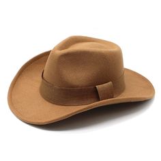 Elevate your fashion game with this retro-inspired unisex cowboy hat. The patchwork design and trendy style add a unique and fresh edge to your look. Made with high-quality cotton, polyester, and wool, this hat is suitable for all seasons. With its multifunctional feature, it can be styled in various ways to complement different outfits and occasions.  Don't miss out on this stunning and versatile hat with a wide brim to enhance your style. Retro Flat Brim Fedora For Winter, Retro Winter Fedora With Flat Brim, Retro Winter Fedora With Curved Brim, Retro Fedora Hat For Fall, Retro Wide Brim Fedora For Fall, Winter Retro Adjustable Fedora, Casual Fedora For Ranch, Retro Hats For Fall, Retro Adjustable Felt Hat For Winter