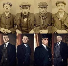 an old time photo of men in suits and ties, from the early 1900's to today