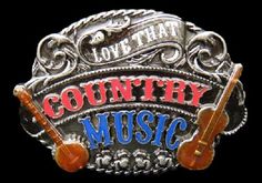 I Love That Country Music Western Metal Fashion Belt Buckles I Love Country Music, Best Belt, Fiddle Music, Cool Belt Buckles, Western Dance, Love Country, Country Dance, Western Buckles, Western Belt Buckles