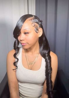 Long Hair Ponytail Styles, Weave Ponytail Hairstyles, Mixed Curly Hair, Sleek Ponytail Hairstyles, Long Hair Ponytail, Hair Inspiration Long, Goddess Braids Hairstyles, Quick Braided Hairstyles