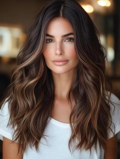 28 Captivating Cocoa Hair Color Ideas for a Stunning Transformation Chocolate Beige Hair, Dark Hair Light Highlights, Brown Hair Natural Highlights, Chocolate Ombre Hair, Cocoa Brown Hair, Cocoa Hair, Dark Brunette Balayage, Hair Dye Brands, Warm Balayage