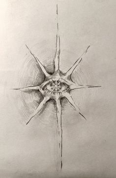 a pencil drawing of a starburst