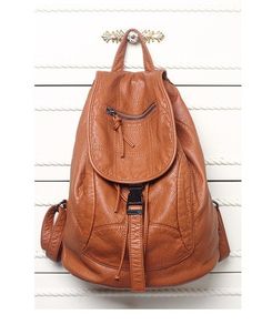 Washed Leather Bag High-Grade Leather Women · Shop Zola · Online Store Powered by Storenvy Black Backpack School, Backpack Luxury, Womens Rucksack, Ladies Backpack, Soft Leather Backpack, Large Travel Bag, Girls Travel, Women Leather Backpack, Vintage School