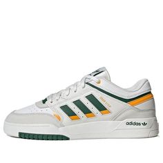 HP2229 Adidas Drop Step Low, Adidas Drop Step, Sneakers Adidas, Personal Brand, Stylish Sneakers, Skate Shoes, White Green, Blue Orange, Adidas Men