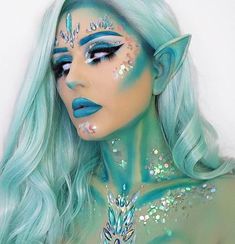 Fantasy Make-up, Halloween Make-up Looks, Halloweenský Makeup, Cool Halloween Makeup, Halloween Makeup Inspiration, Make Up Videos, Smink Inspiration, Coloring Inspiration, Fairy Makeup